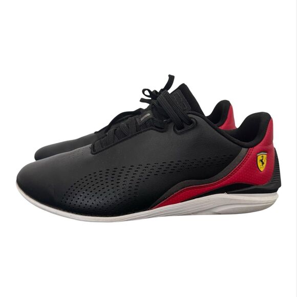 PUMA Scuderia Ferrari x‎ Drift Cat Decima Sneaker Mens Size 8 Black Rosso Corsa - Picture 1 of 5